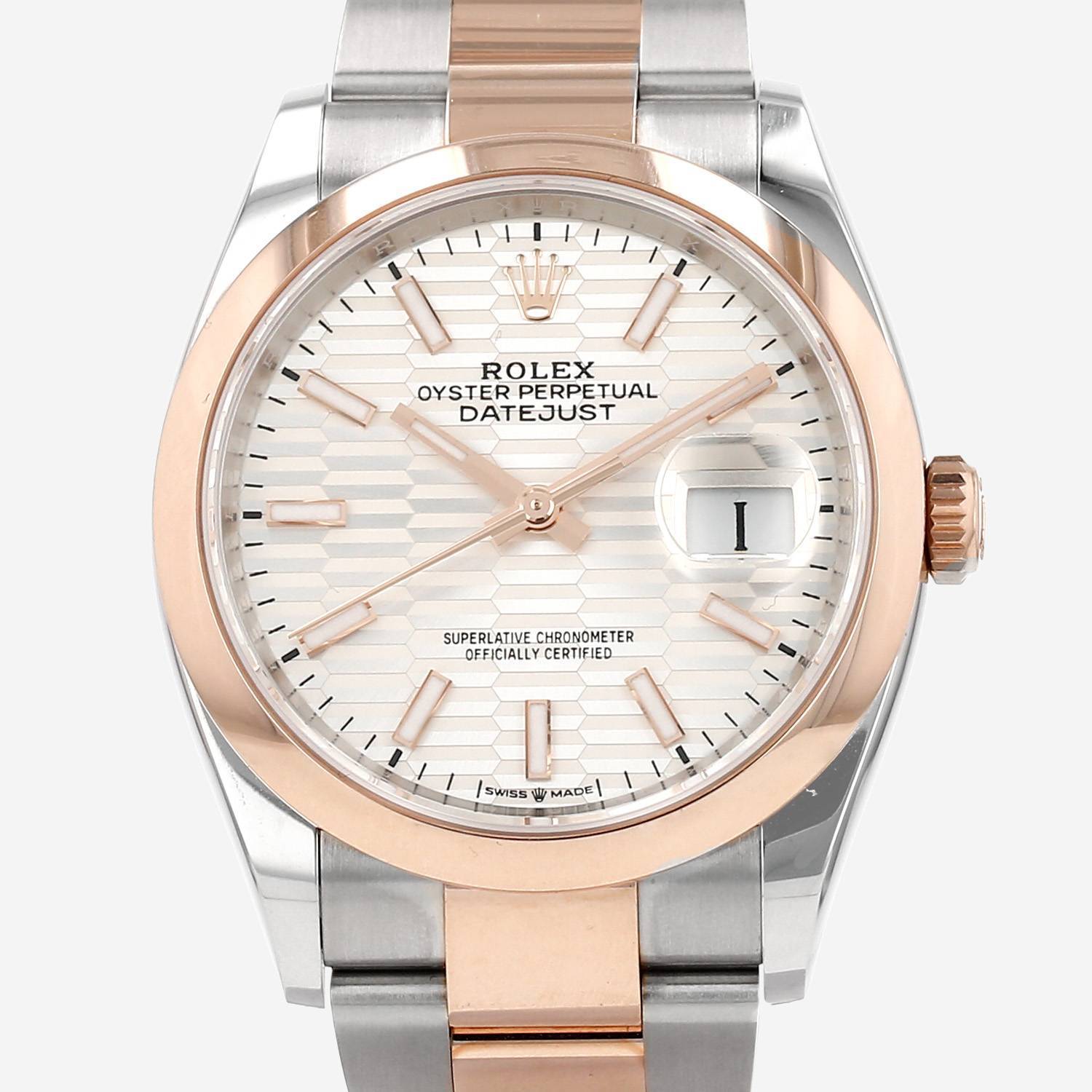 Rolex Datejust watch in rose gold and steel, Ref: Rolex - 126201 Circa 2023