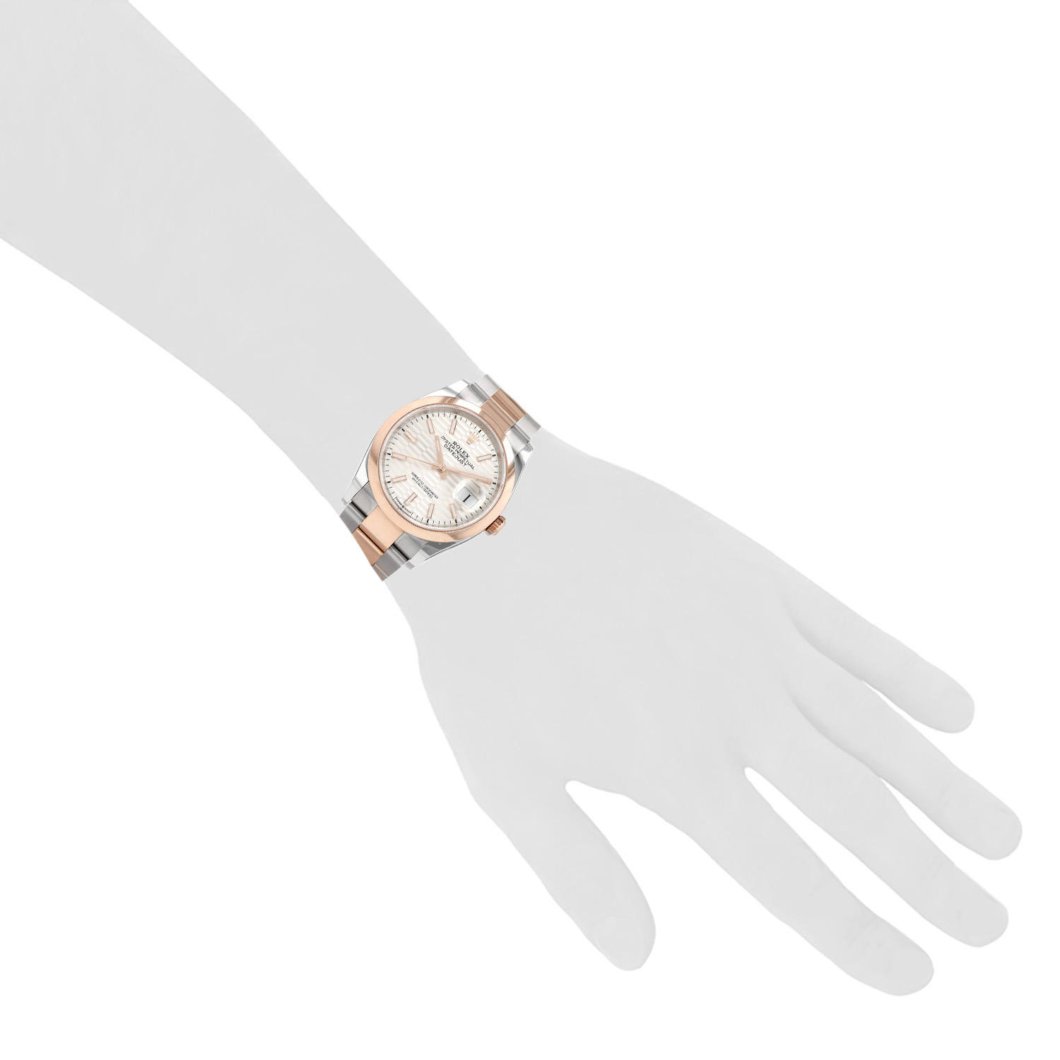 Reloj Rolex Datejust de oro rosa y acero, ref.: Rolex - 126201  Hacia 2023 - Detail D1