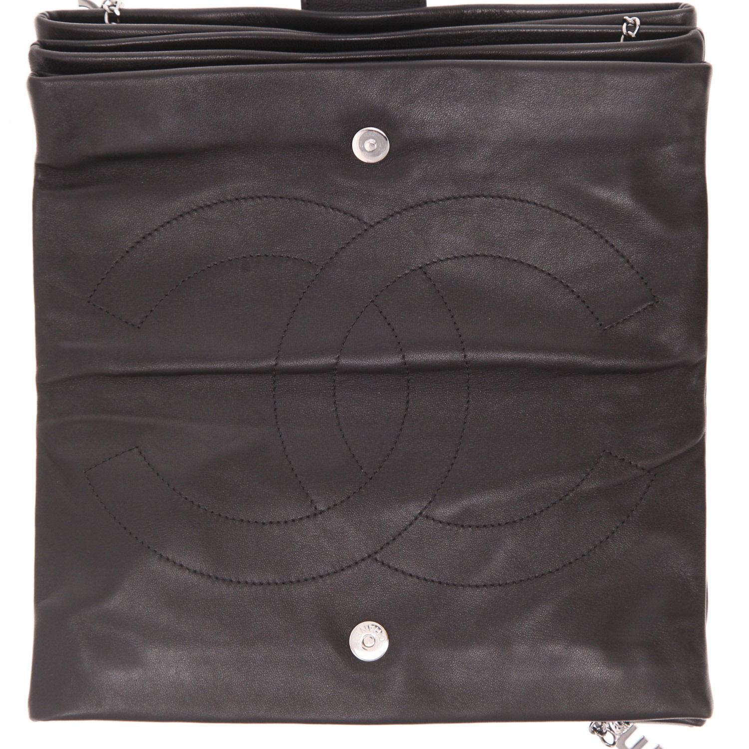 Chanel   pouch  in black leather - Detail D4