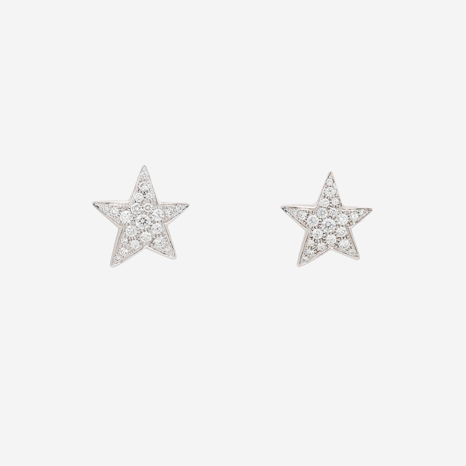 Chanel Comète Géode large model earrings in white gold and diamonds Chanel Comète Géode large model earrings in white gold and diamonds