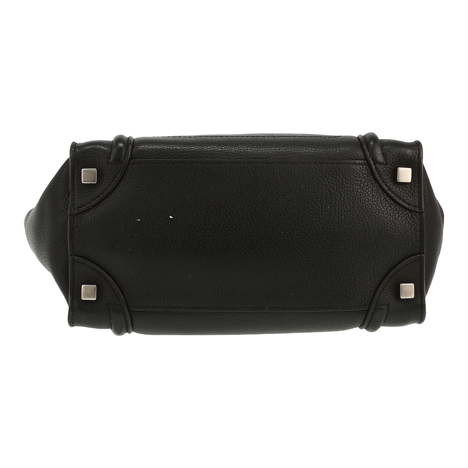 Celine  Luggage handbag  in black grained leather - Detail D1