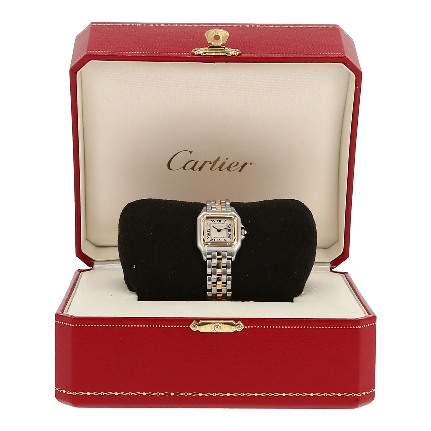 Reloj Cartier Panthère modelo pequeño  de oro y acero Circa 1990