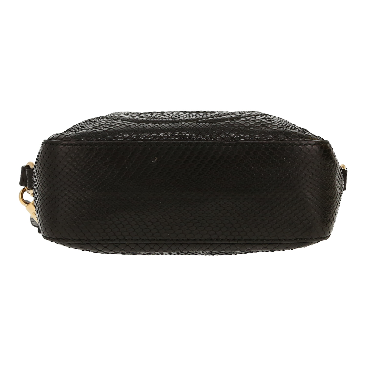 Sac bandoulière Gucci  Soho Disco en python noir - Detail D1