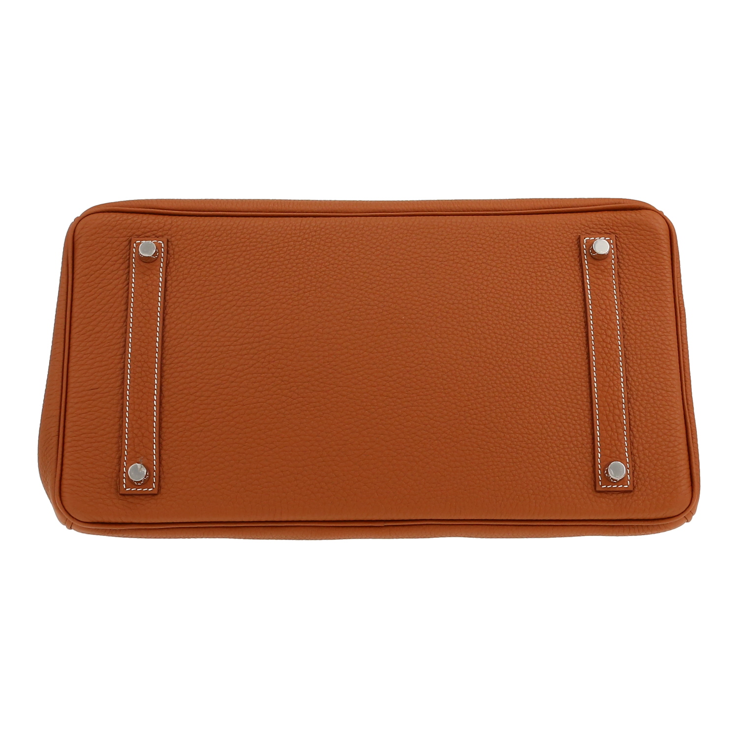 Bolso de mano Hermès  Birkin 35 cm en cuero togo color oro - Detail D1