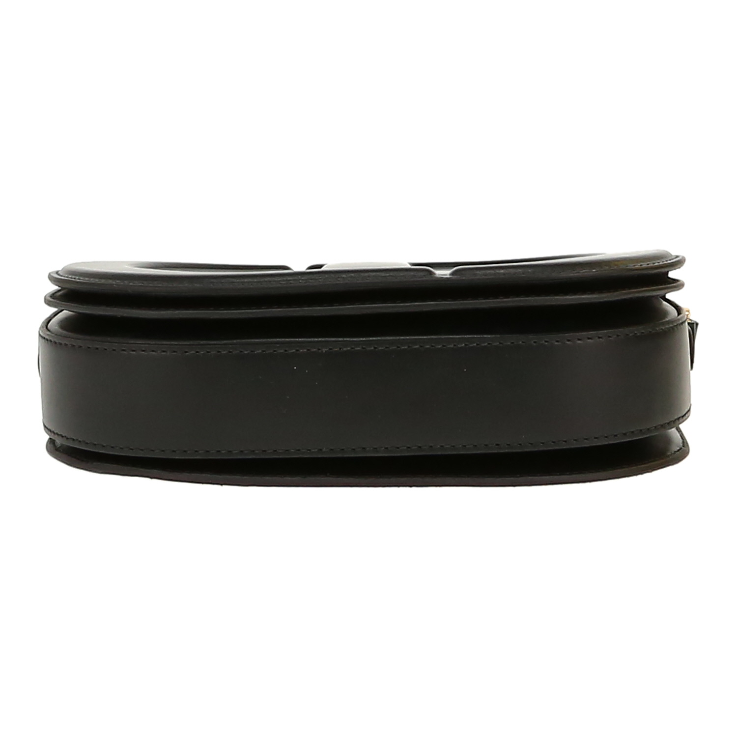 Bolso bandolera Dior  CD Signature en cuero liso negro - Detail D1