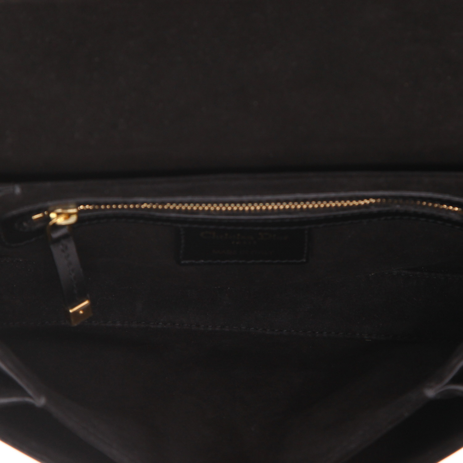 Borsa a tracolla Dior  CD Signature in pelle liscia nera - Detail D3
