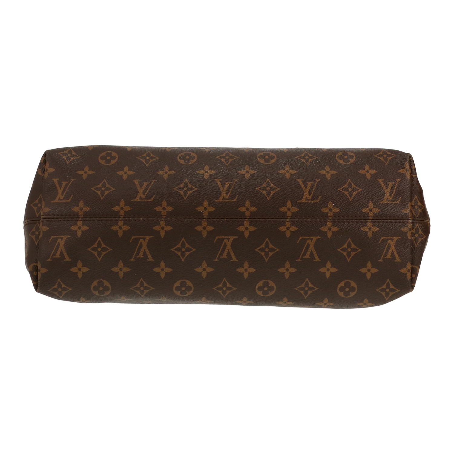 Sac à main Louis Vuitton Graceful en toile monogram marron et cuir naturel - Detail D1