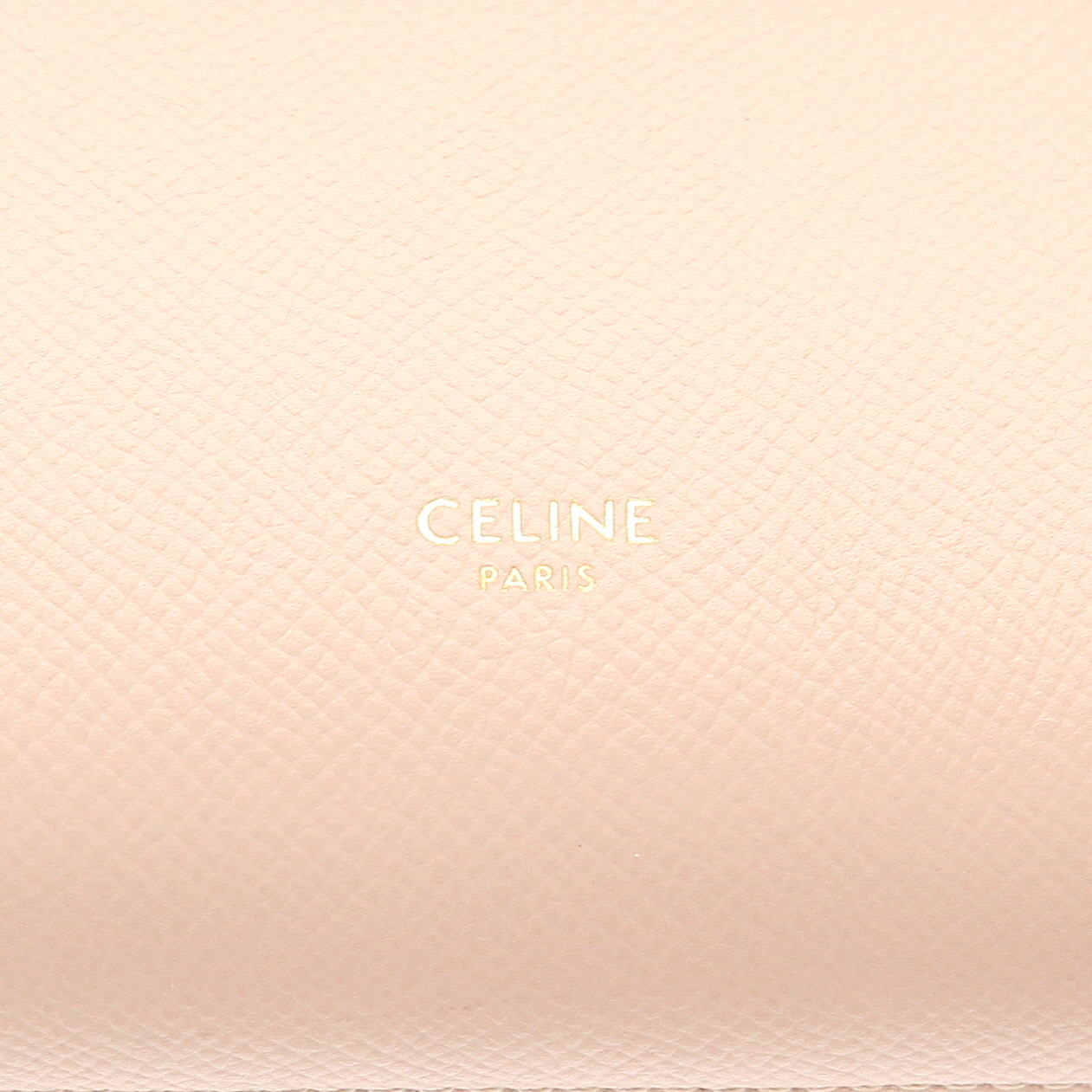 Borsa a tracolla Celine  Belt Nano in pelle martellata beige - Detail D2