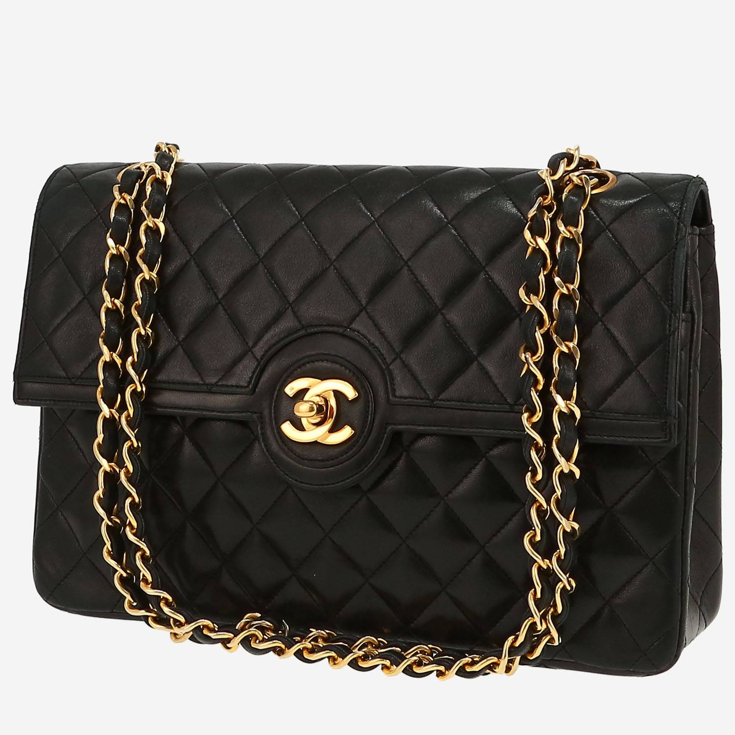 Chanel  Vintage handbag  in black quilted leather