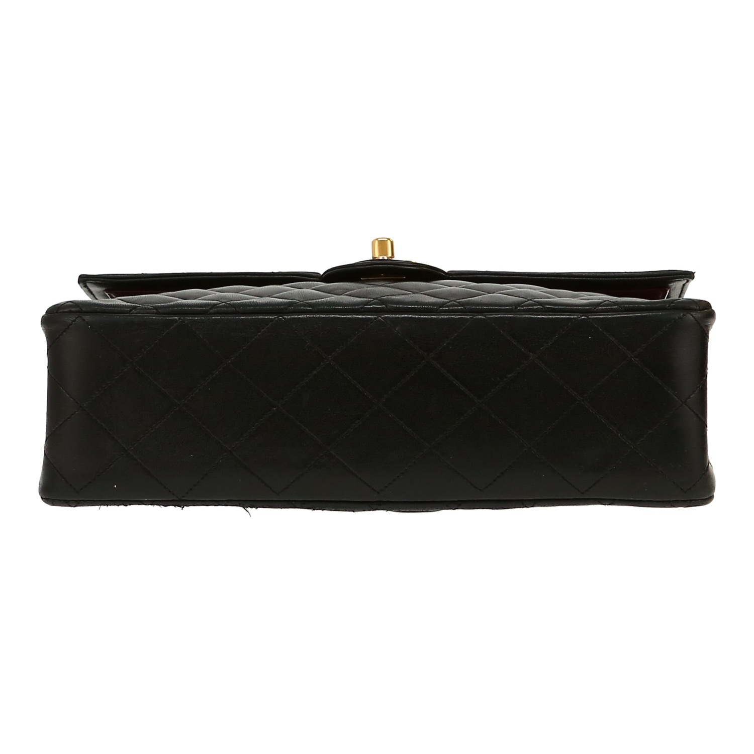 Chanel  Vintage handbag  in black quilted leather - Detail D1