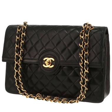 Chanel  Vintage handbag  in black quilted leather
