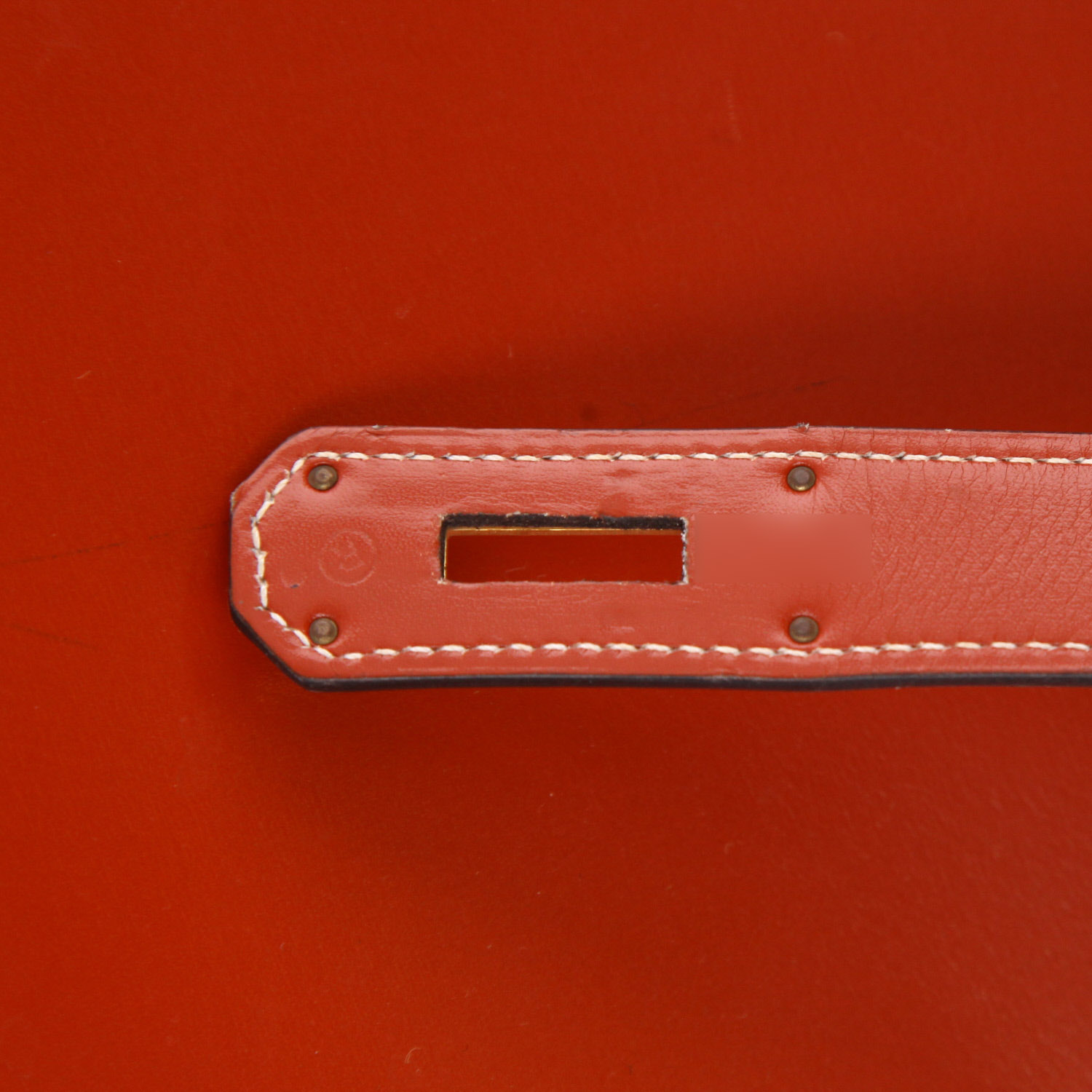 Sac à main Hermès  Kelly 40 cm en cuir box Rouge Pompéi - Detail D4