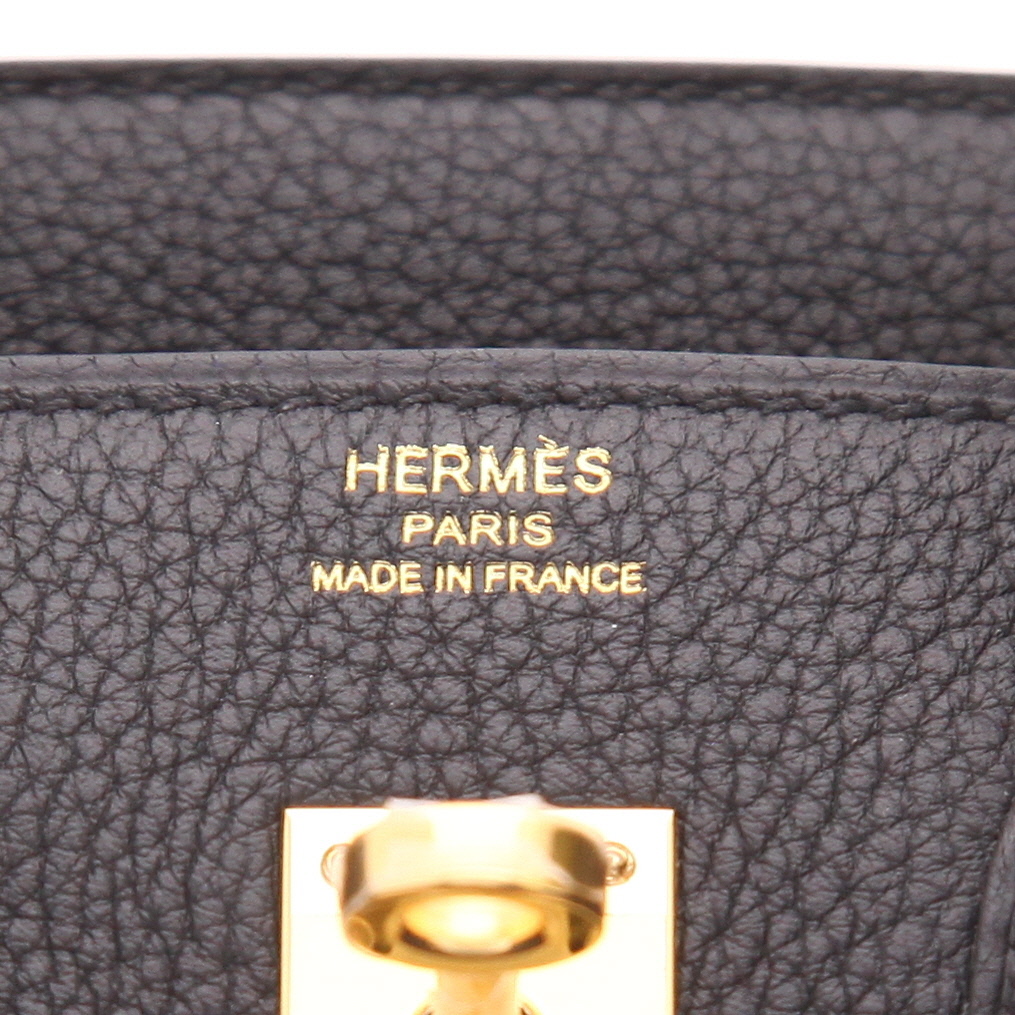 Hermès  Birkin 25 cm handbag  in black togo leather - Detail D2