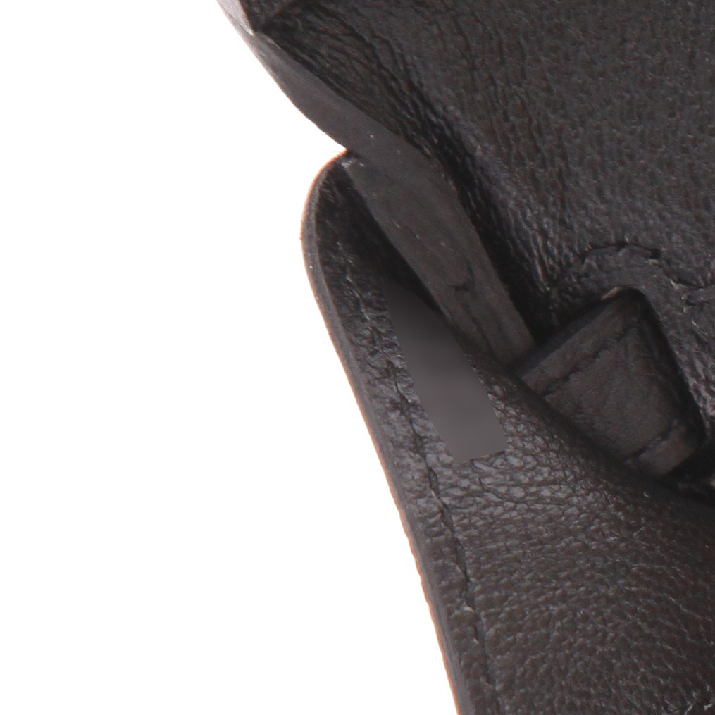 Sac à main Hermès  Birkin 25 cm en cuir togo noir - Detail D4