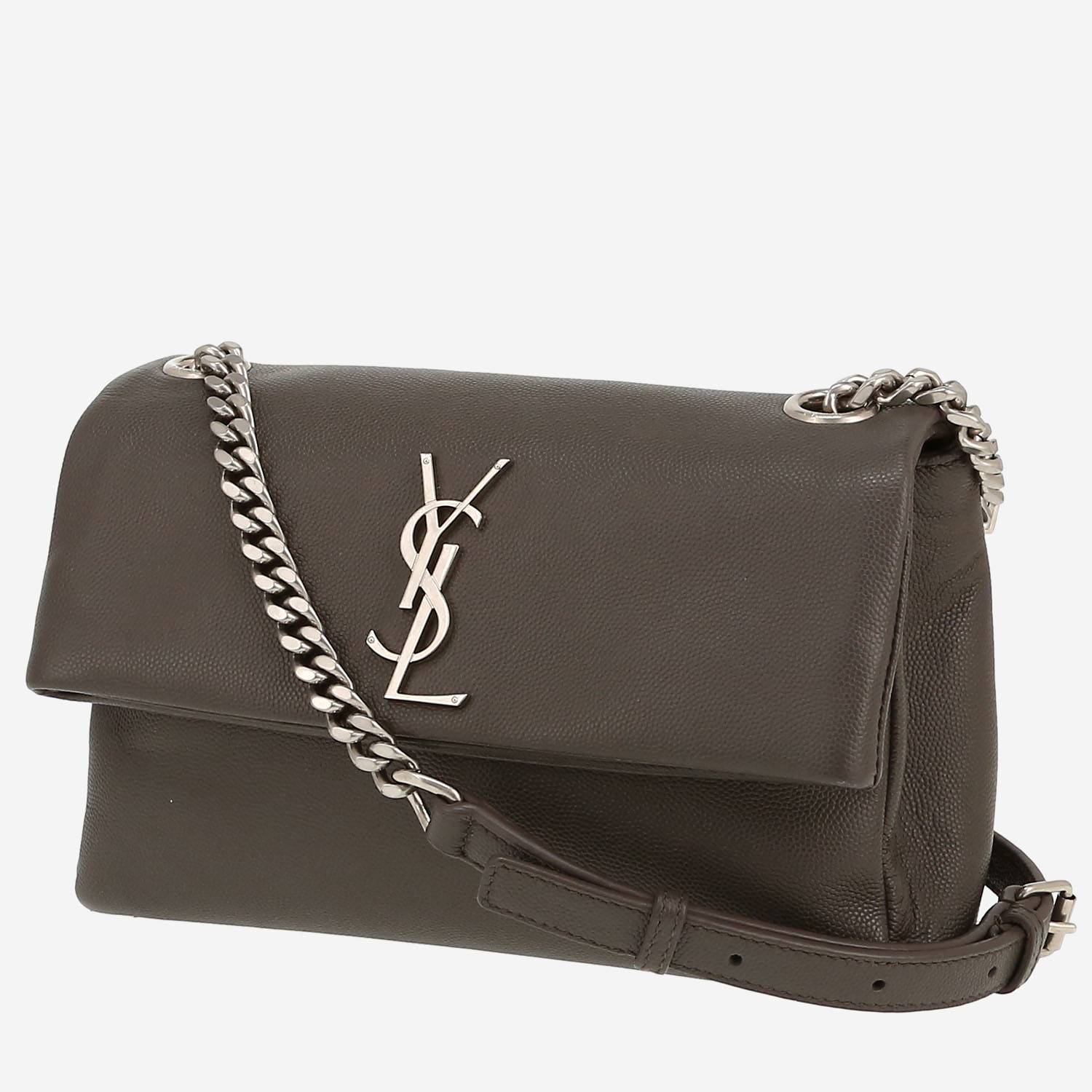 Saint Laurent  West Hollywood shoulder bag  in grey grained leather