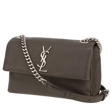 Saint Laurent  West Hollywood shoulder bag  in grey grained leather