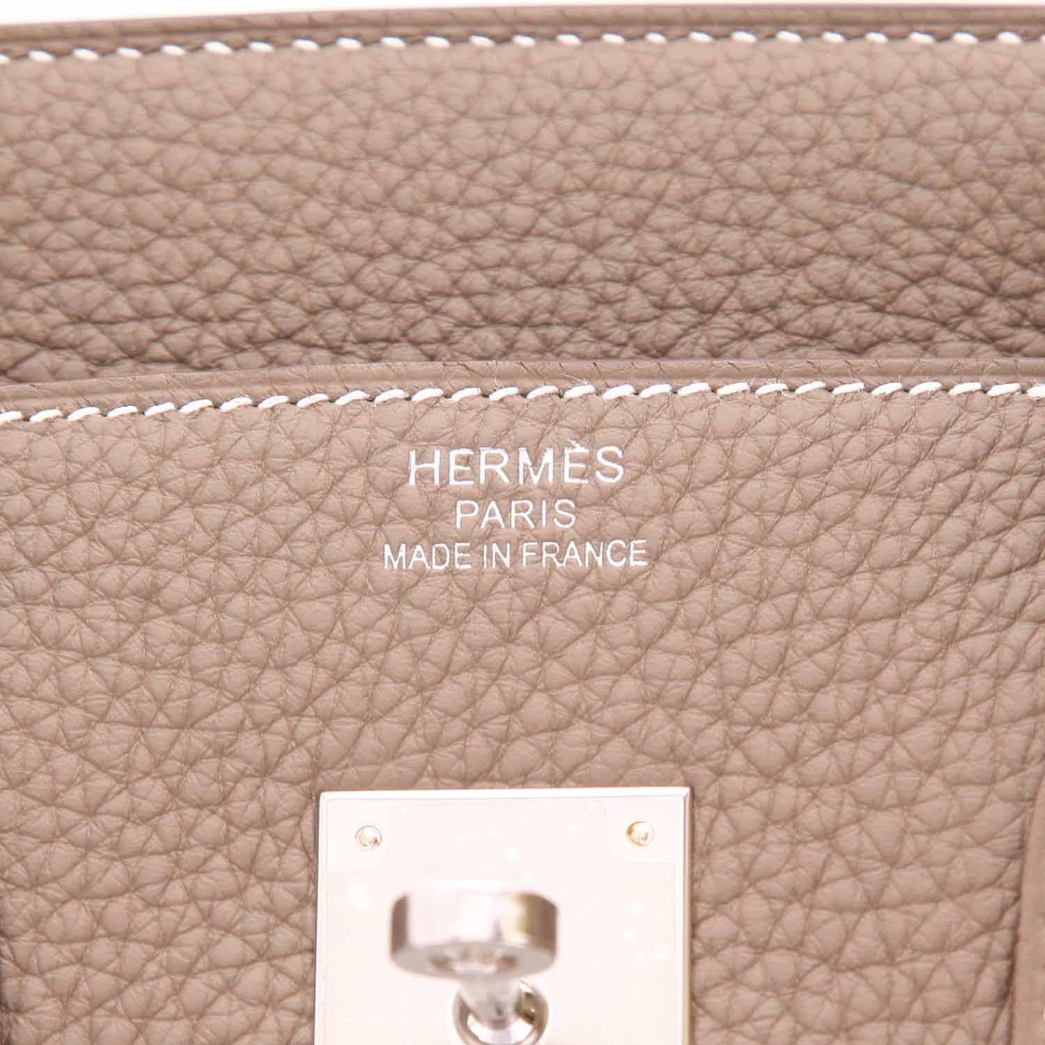 Borsa Hermès  Birkin 35 cm in pelle togo etoupe - Detail D2