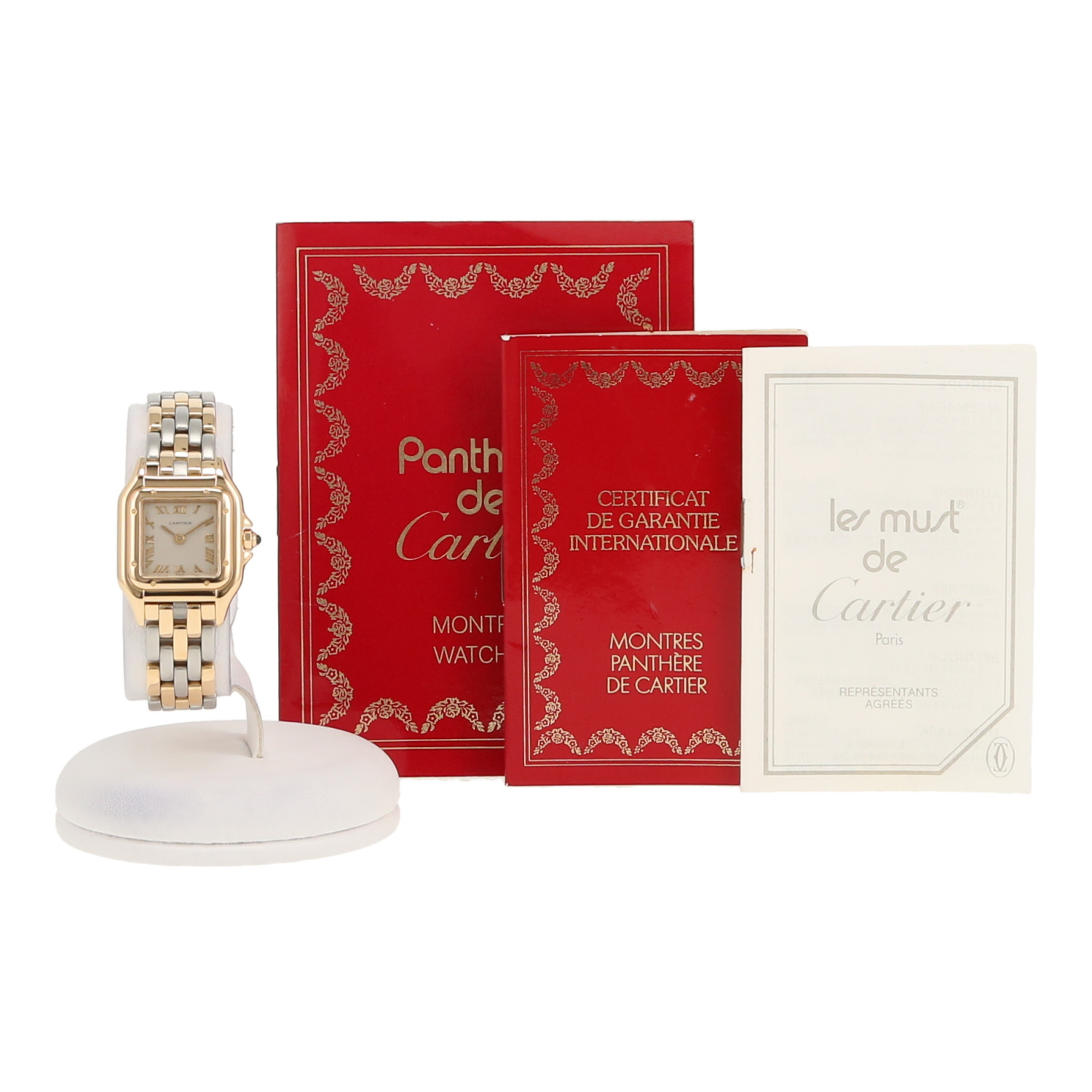 Montre Cartier Panthère en or et acier Ref: Cartier - 1070  Vers 1990