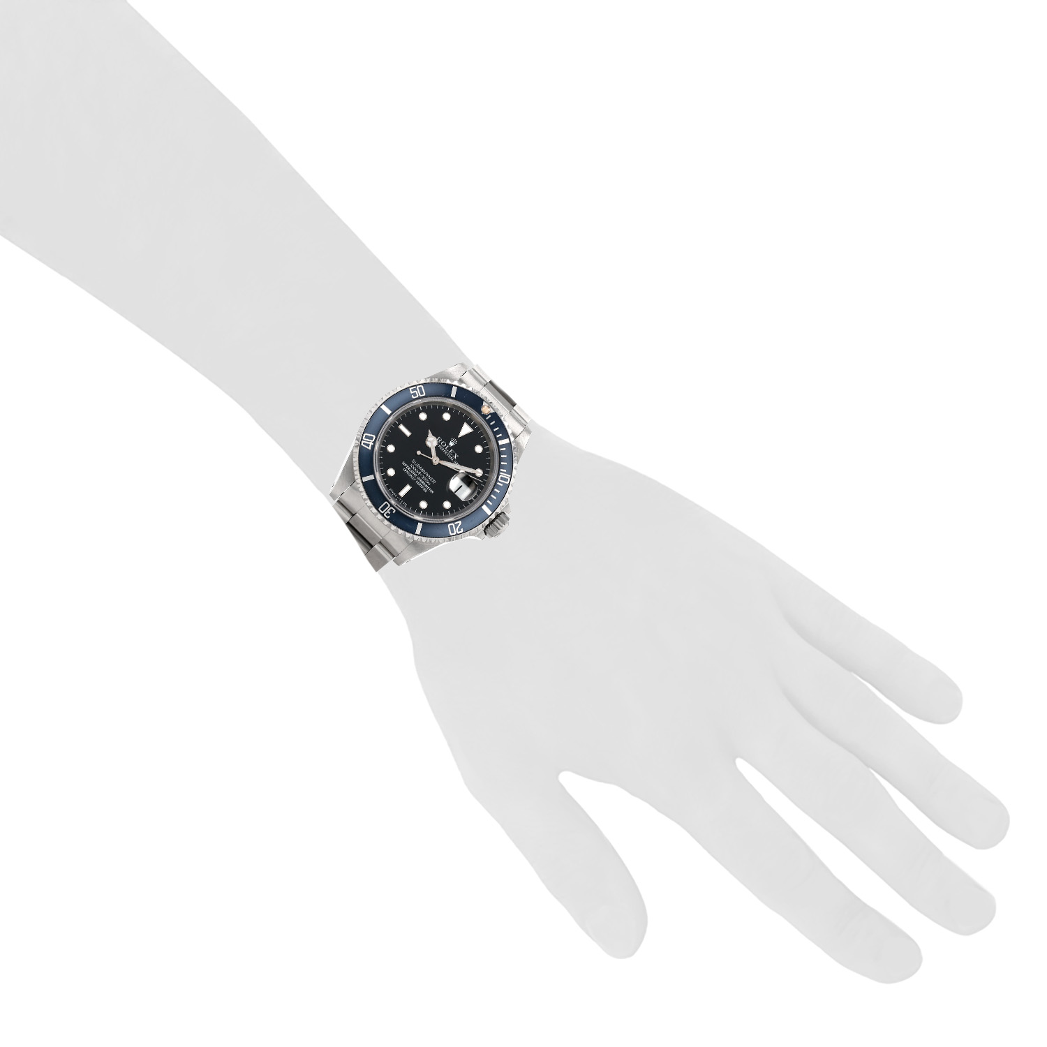 Montre Rolex Submariner Date en acier Ref: Rolex - 16610  Vers 1991 - Detail D1