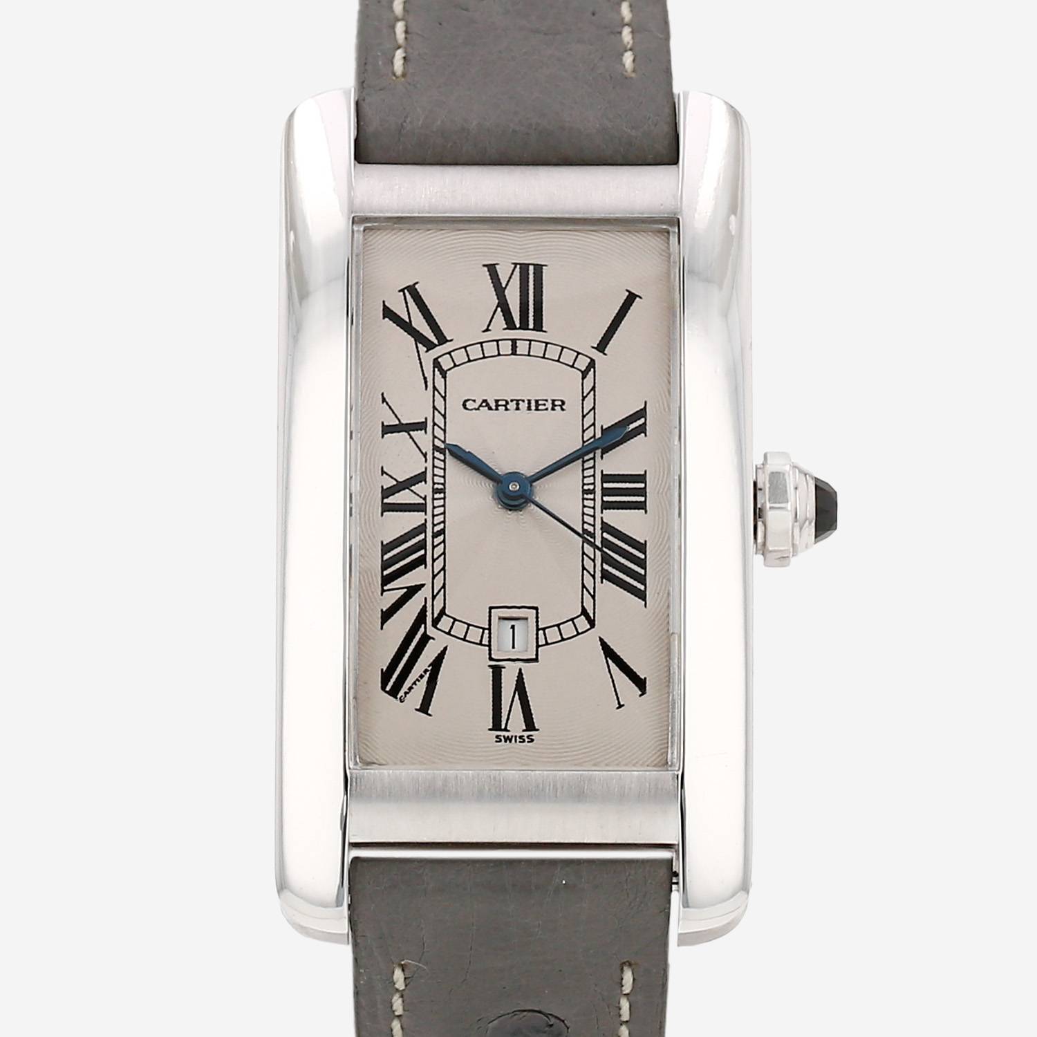 Montre Cartier Tank Américaine en or blanc Ref: Cartier - 1726  Vers 2000