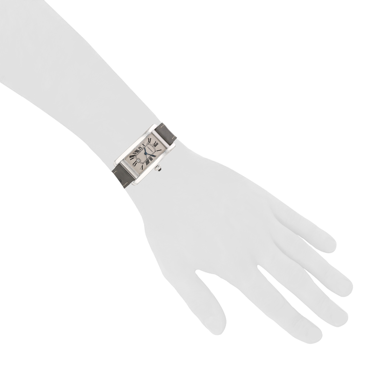 Orologio Cartier Tank Américaine modello medio  in oro bianco Ref: Cartier - 1726  Circa 2000 - Detail D1