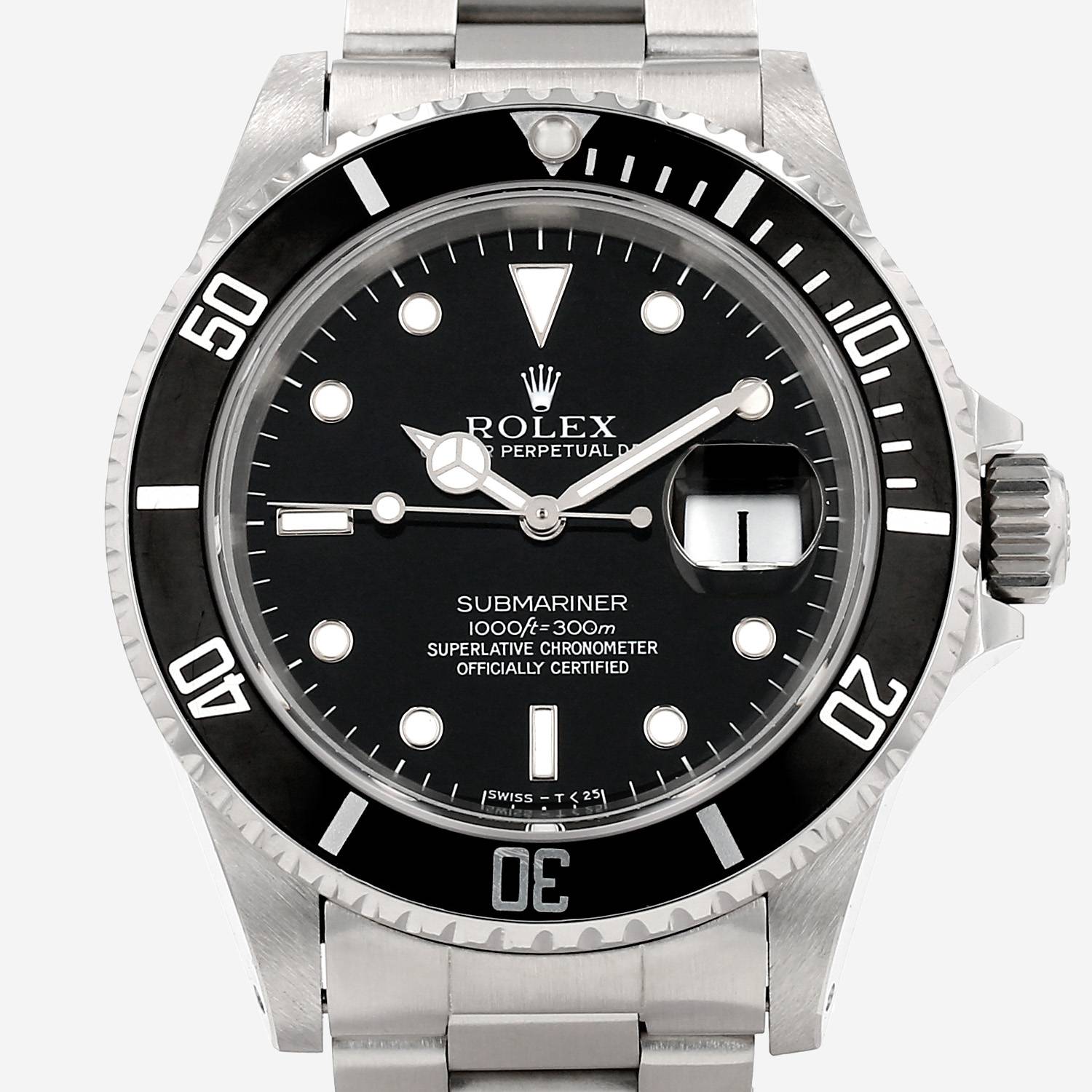 Rolex Submariner Date  in stainless steel Ref: Rolex - 16610  Circa 1993