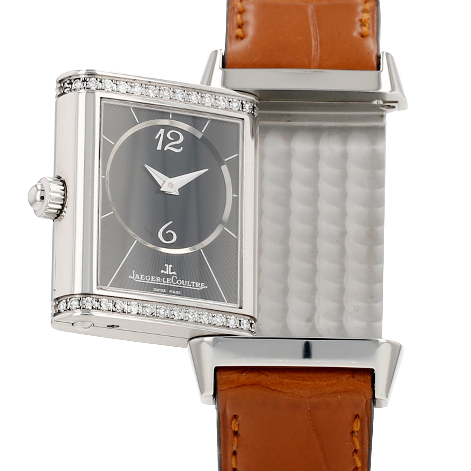 Jaeger-LeCoultre Reverso-Duetto  in stainless steel Ref: Jaeger-LeCoultre - 256.8.75  Circa 2000 - Detail D3