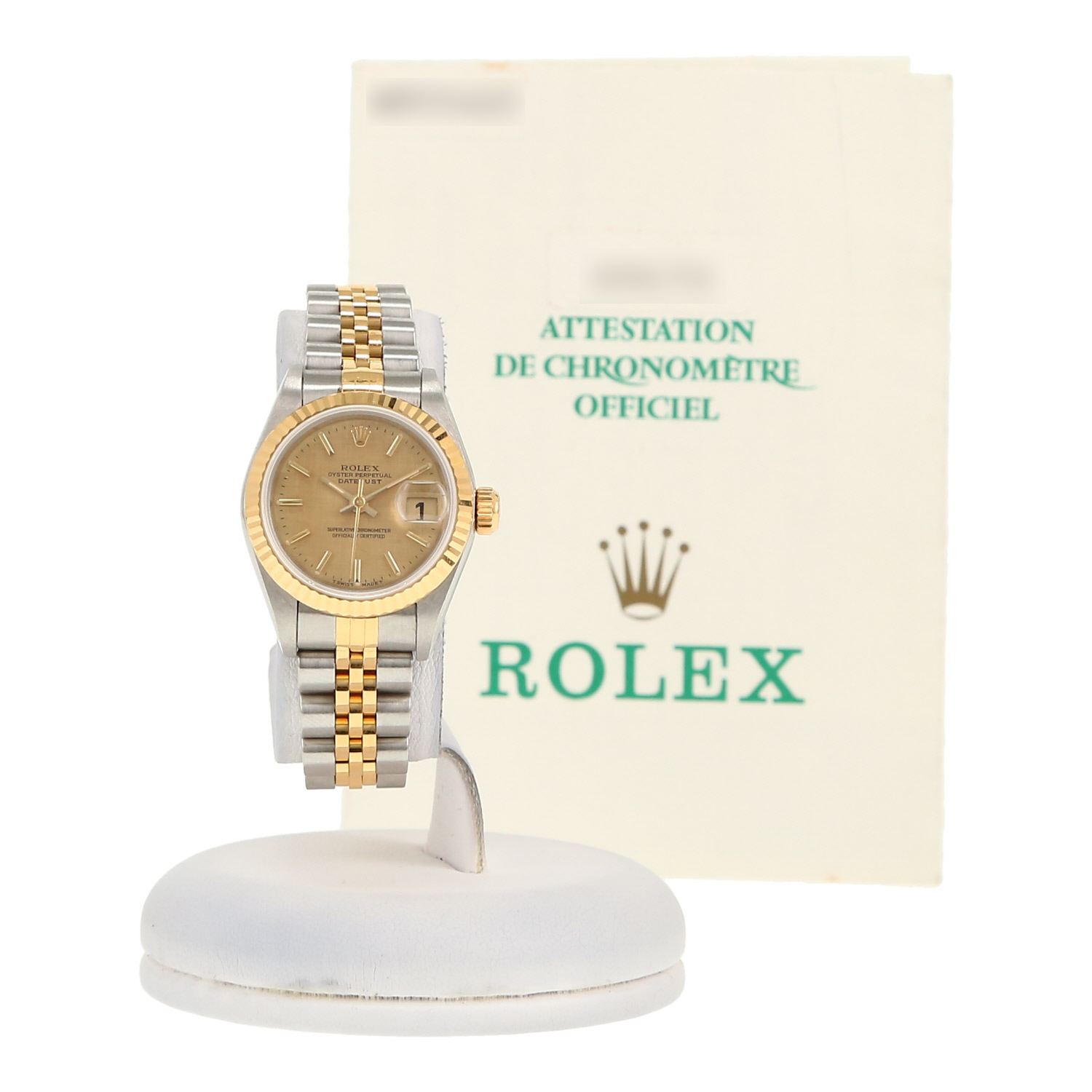 Rolex Datejust Lady  in gold and stainless steel Ref: Rolex - 69173  Circa 1995 - Detail D2