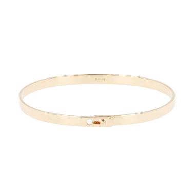 Rigid opening Dinh Van Serrure bracelet in yellow gold