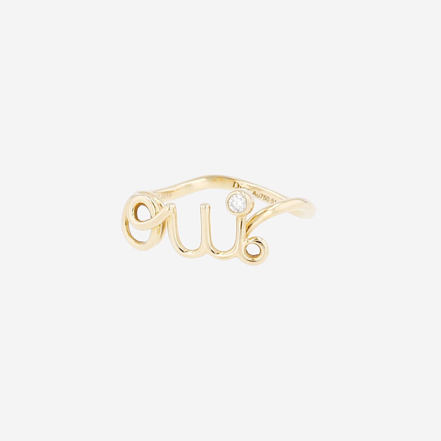 Dior Oui ring in yellow gold and diamond