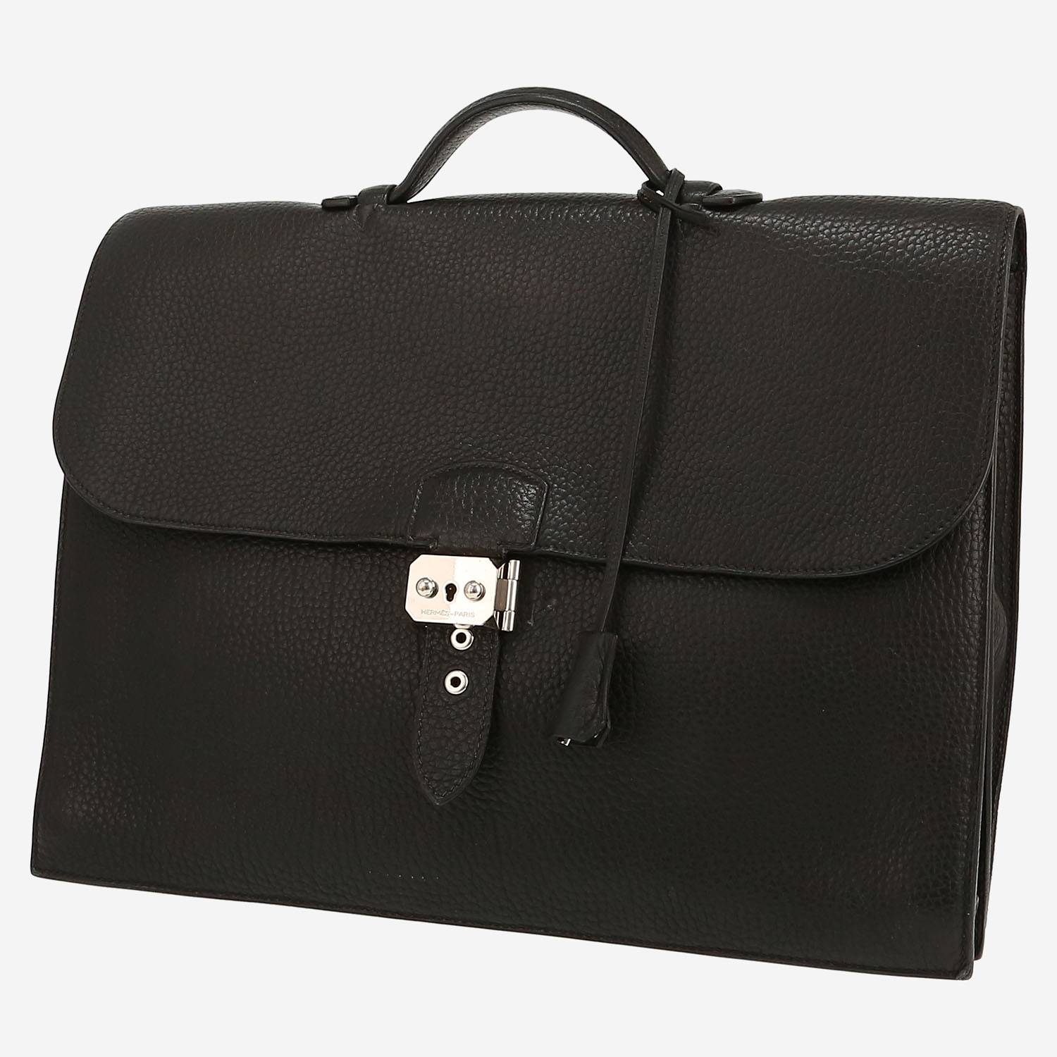 Porta-documentos Hermès  Sac à dépêches en cuero togo negro