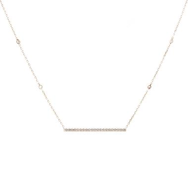 Collier Messika Gatsby Barrette en or rose et diamants