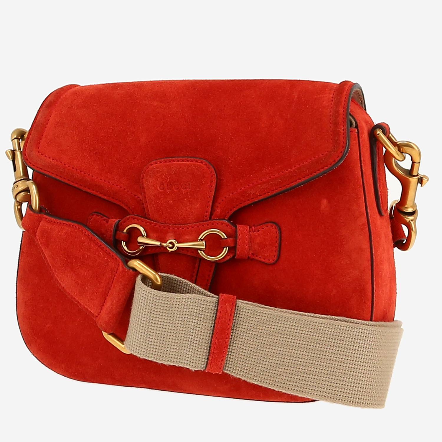 Borsa a tracolla Gucci  Lady Web in Veau velours rosso