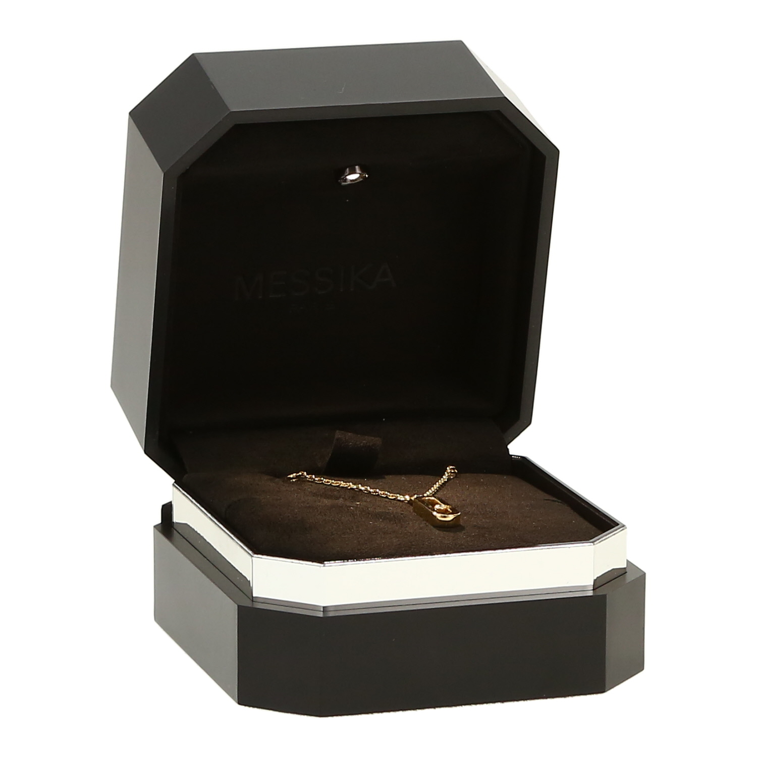 Collana Messika Move Uno in oro giallo e diamanti - Detail D2