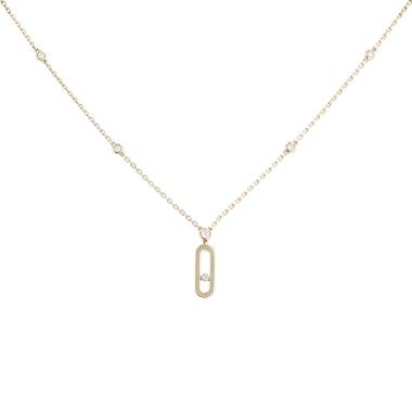 Collier Messika Move Uno en or jaune et diamants