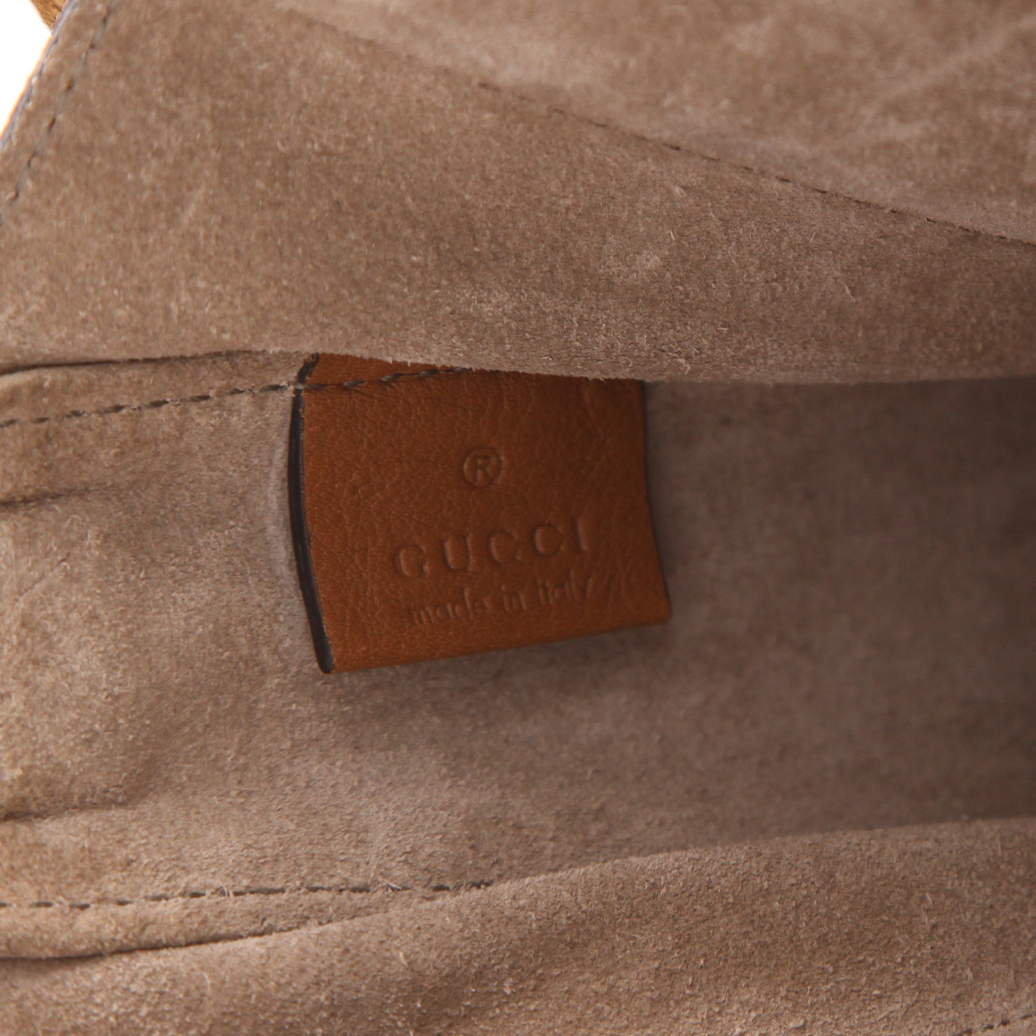 Borsa a tracolla Gucci  Jackie Soft in Veau velours marrone - Detail D2