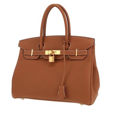 Sac à main Hermès  Birkin 30 cm en cuir togo gold