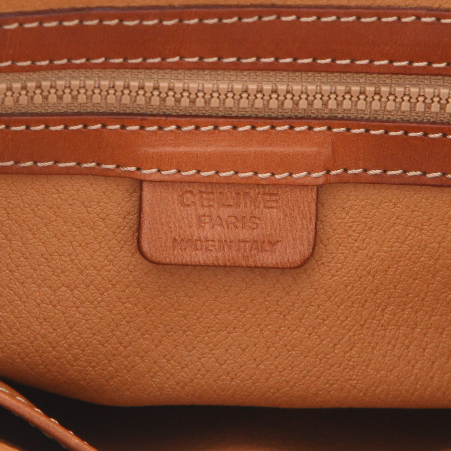 Sac à main Celine   en toile Triomphe marron et cuir marron - Detail D2