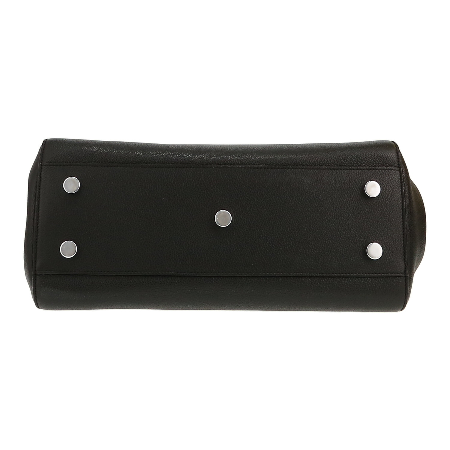 Saint Laurent  Rive Gauche handbag  in black grained leather - Detail D1