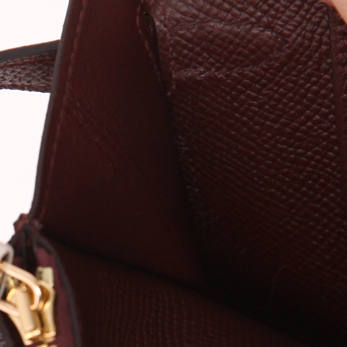 Borsa a tracolla Hermès  Kelly To Go in pelle Epsom bordeaux - Detail D4