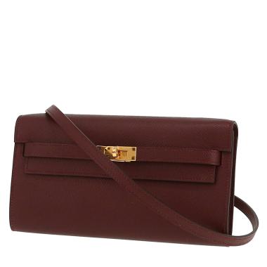 Hermès  Kelly To Go shoulder bag  in burgundy epsom leather