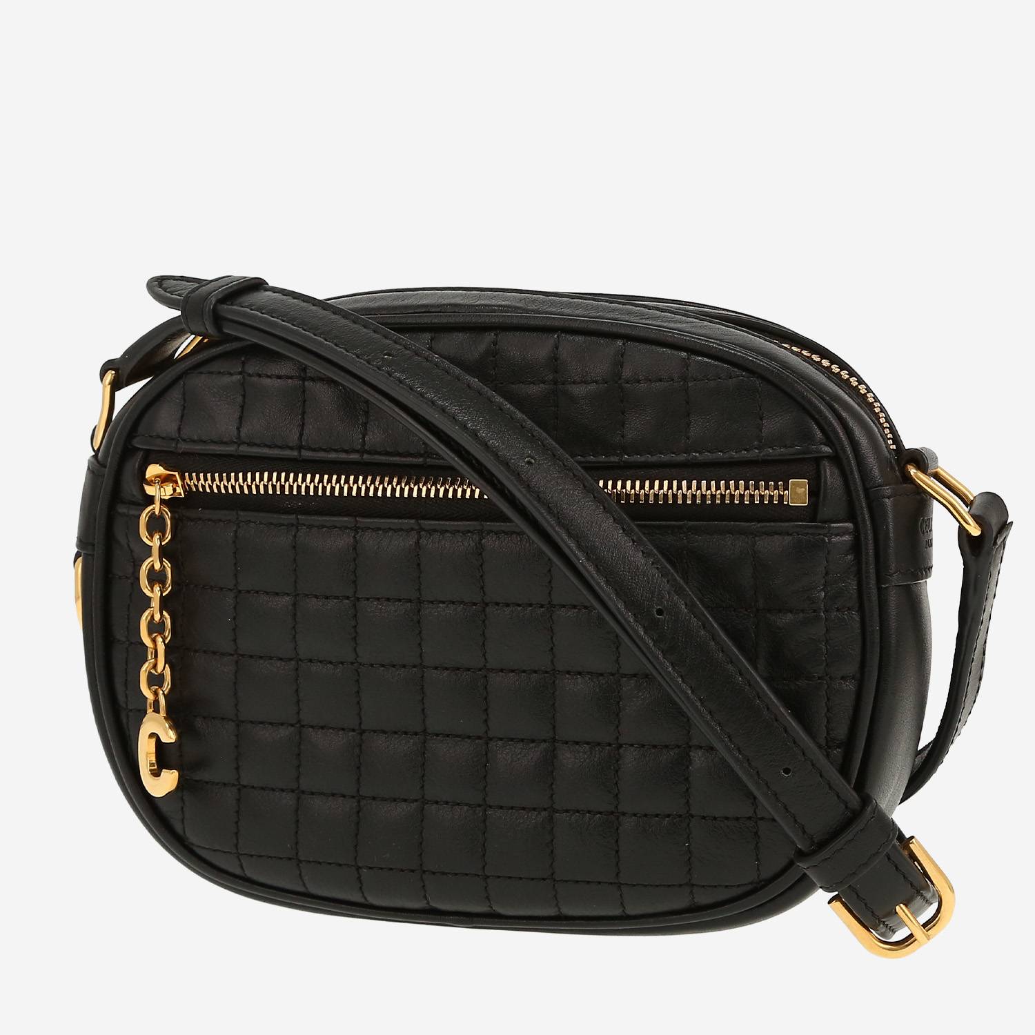 Bolso bandolera Celine  C Charm en cuero acolchado negro