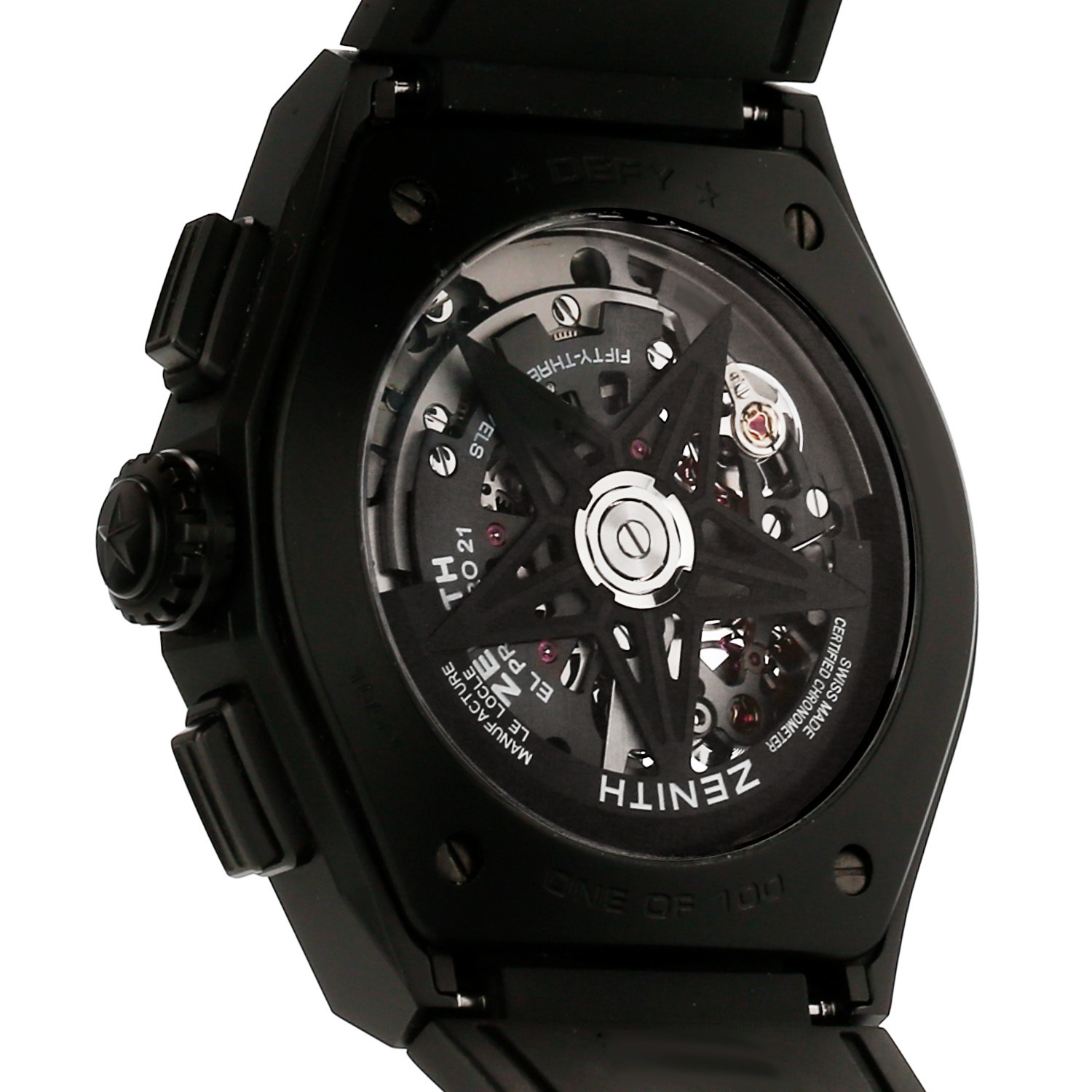 Montre Zenith Defy El Primero en céramique noire Vers 2022 - Detail D3