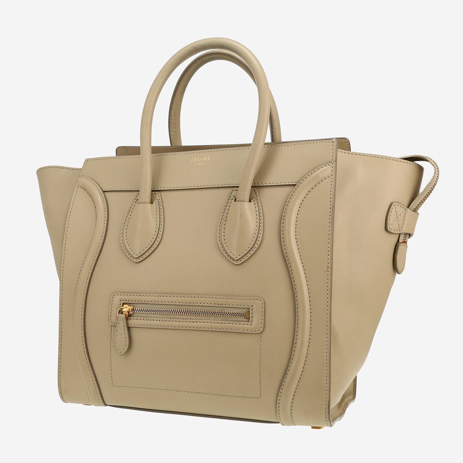 Borsa Celine  Luggage in pelle beige