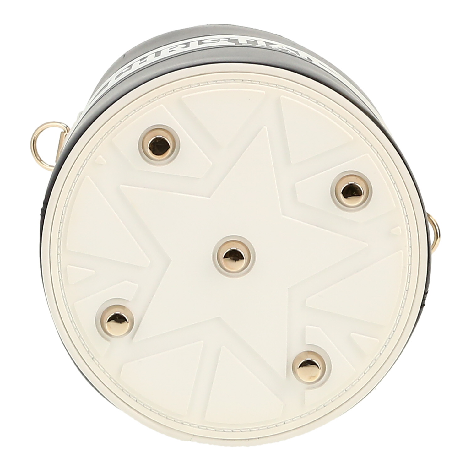 Dior  Vibe Bucket handbag  in navy blue and white leather - Detail D1