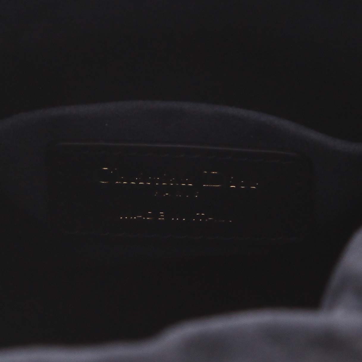 Bolso de mano Dior  Vibe Bucket en cuero azul marino y blanco - Detail D2