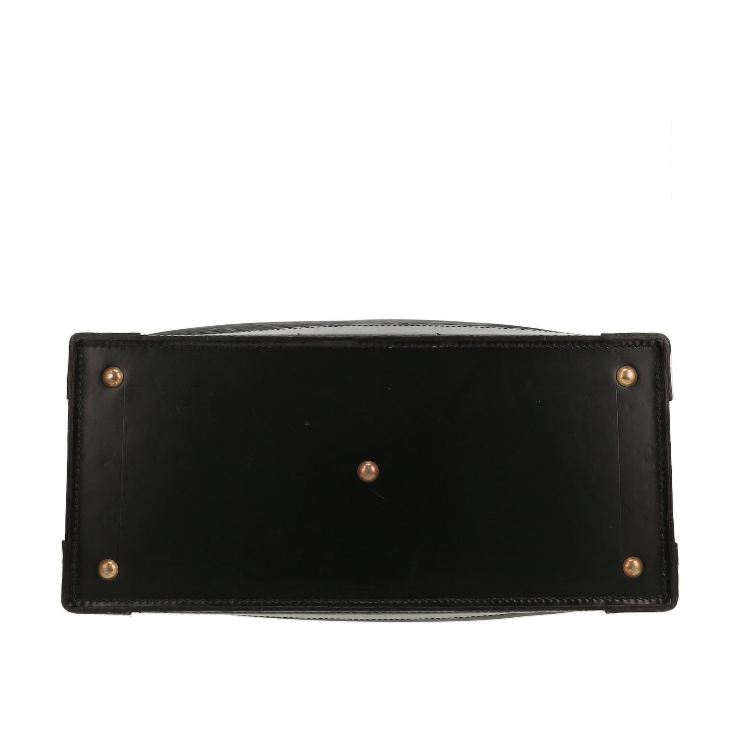 Sac de voyage Louis Vuitton  Steamer Bag - Travel Bag en cuir épi noir - Detail D1