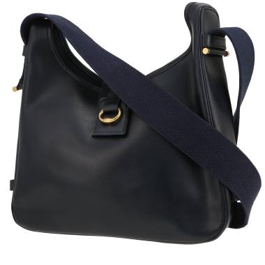 Bolso de mano Hermès  Tsako en cuero box azul marino