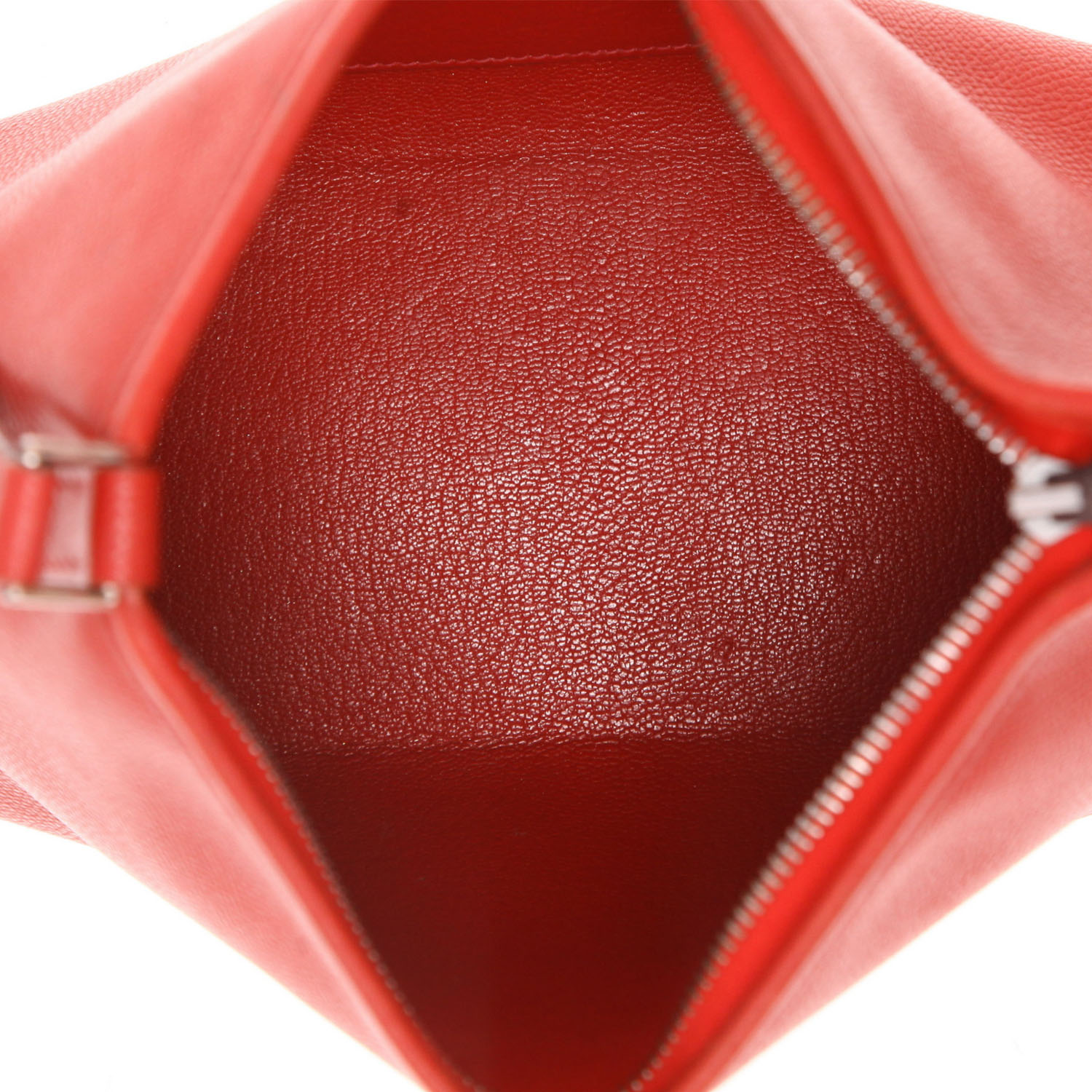 Borsa a tracolla Hermès  Berlingot in pelle Epsom rossa - Detail D3