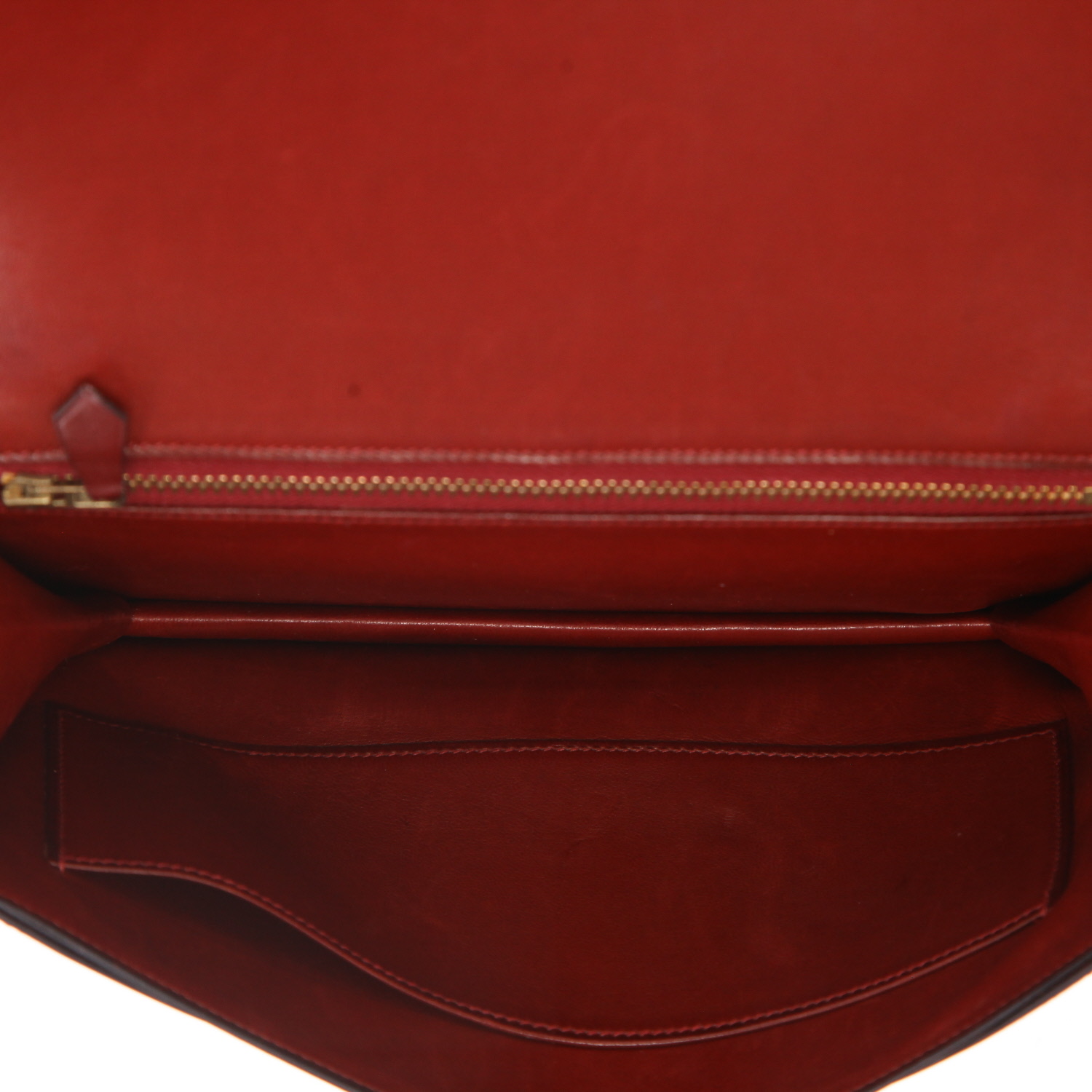 Pochette Hermès  Pan en cuir box bordeaux - Detail D3